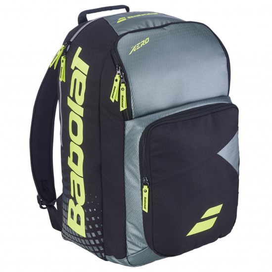 MOCHILA BABOLAT PURE AERO - PRETO/CINZA/LIMÃO MOCHILA BABOLAT PURE AERO - PRETO/CINZA/LIMÃO